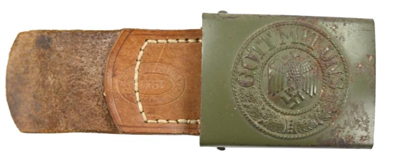 German WH Beltbuckle with Tab 'C.W. Motz 1941'