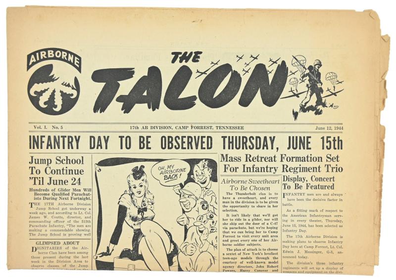 US WW2 17th Airborne Division Newspaper 'The Talon' Jump Edition