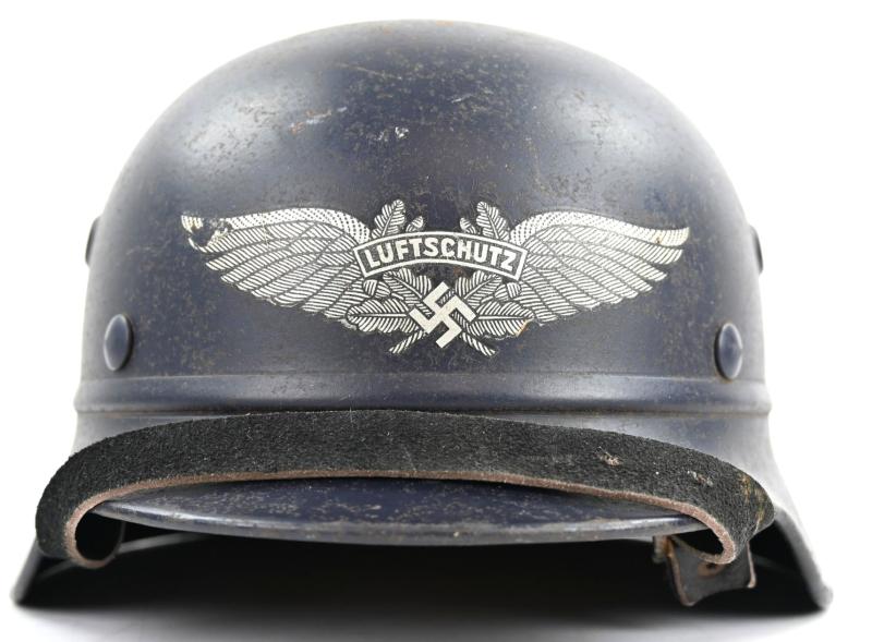 German M35 Luftschutz Beaded Helmet