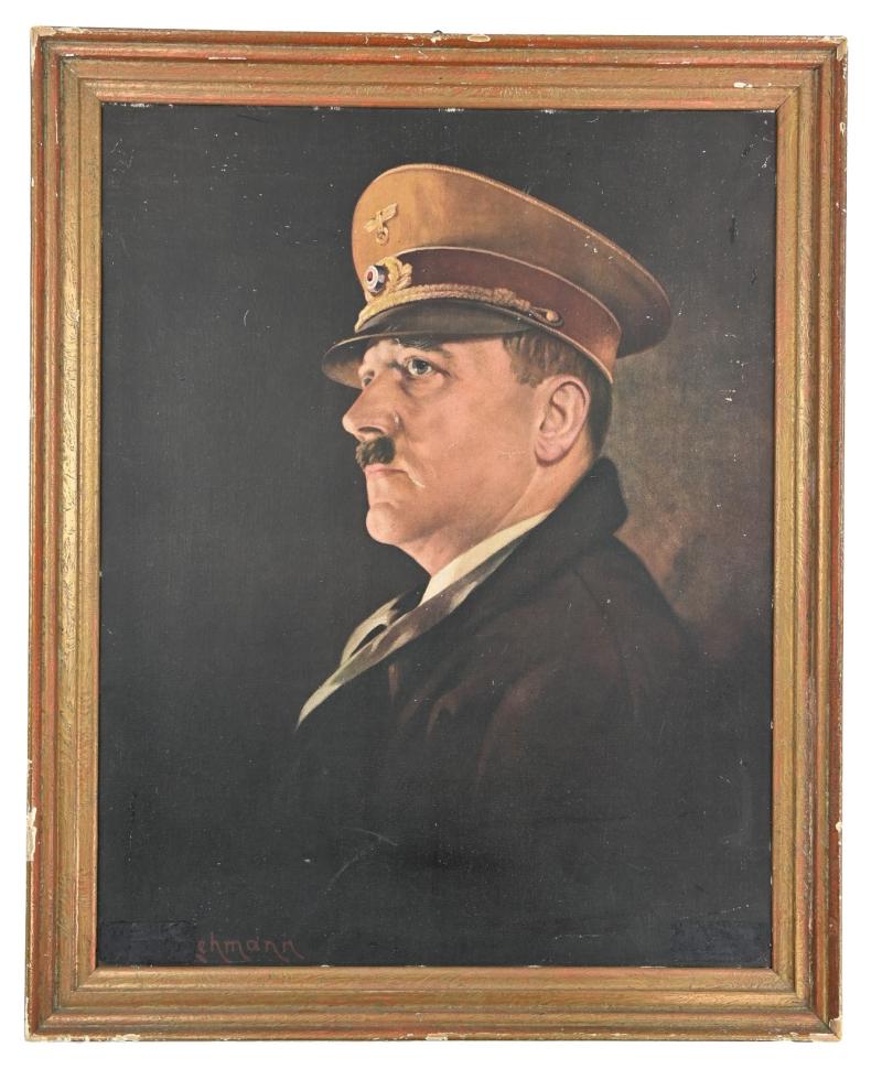 German Adolf Hitler Framed Oil Painting 'Hugo Lehmann'