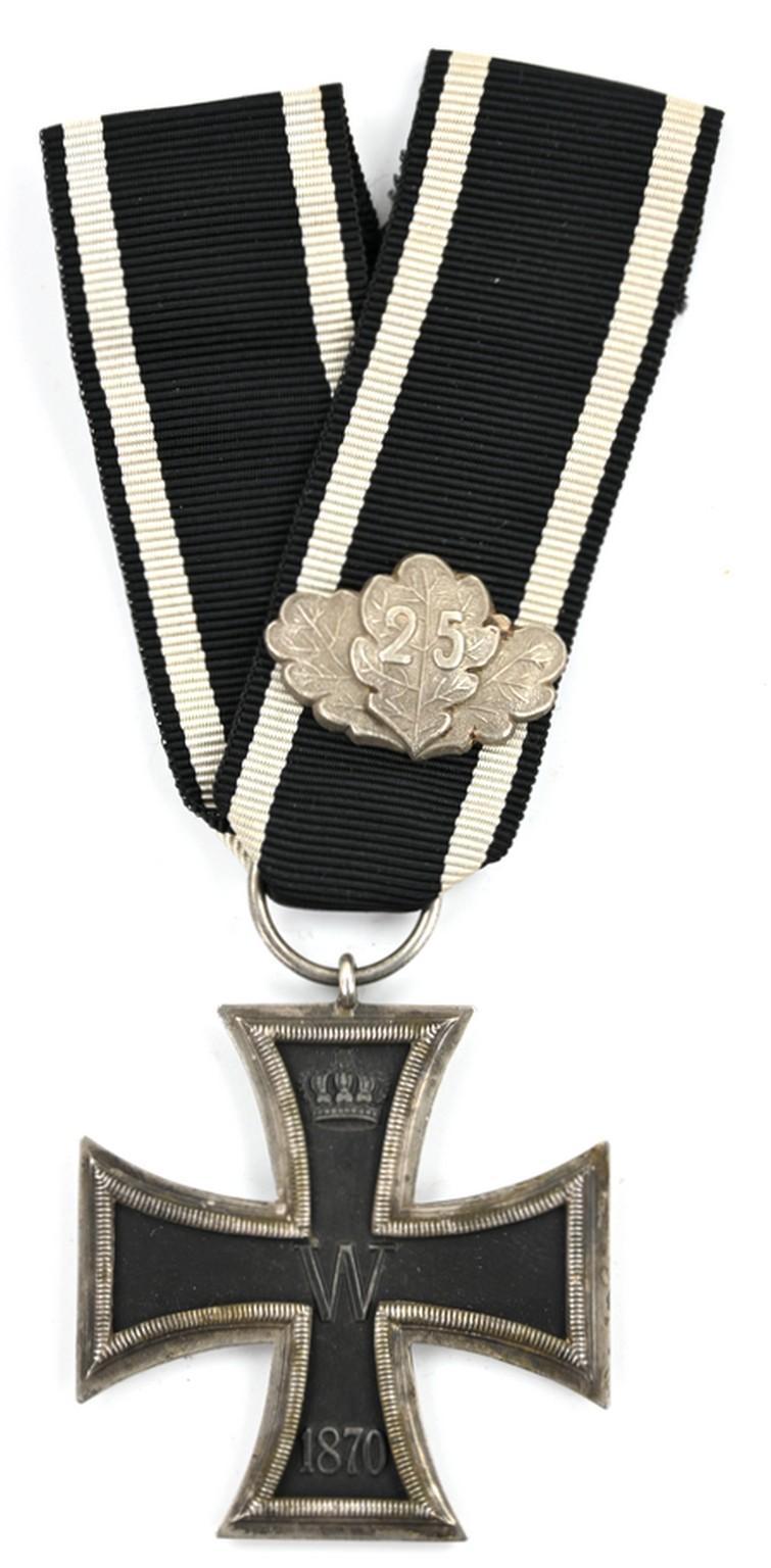 German 1870 Iron Cross 2nd Class with 25 year oakleaf