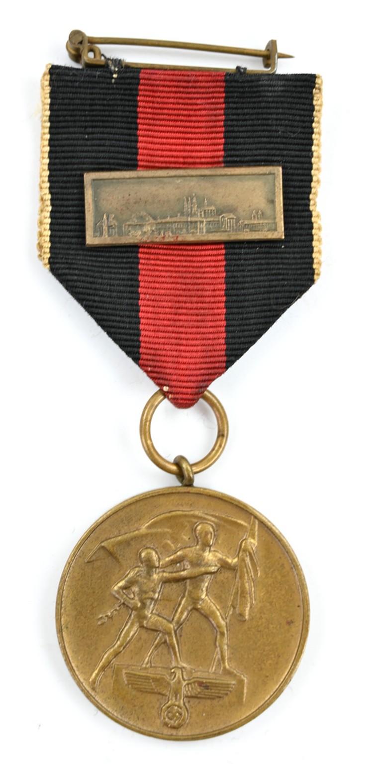 German 1 October 1938 medal with Pragerburg Clasp