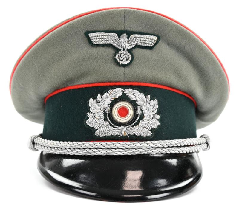 German WH Officer Artillery Visor Cap