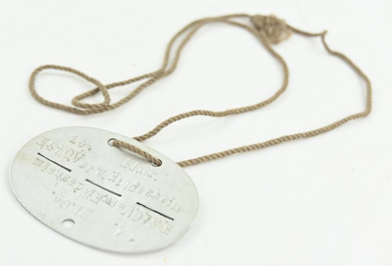 German WH HV Dog-Tag with Cord