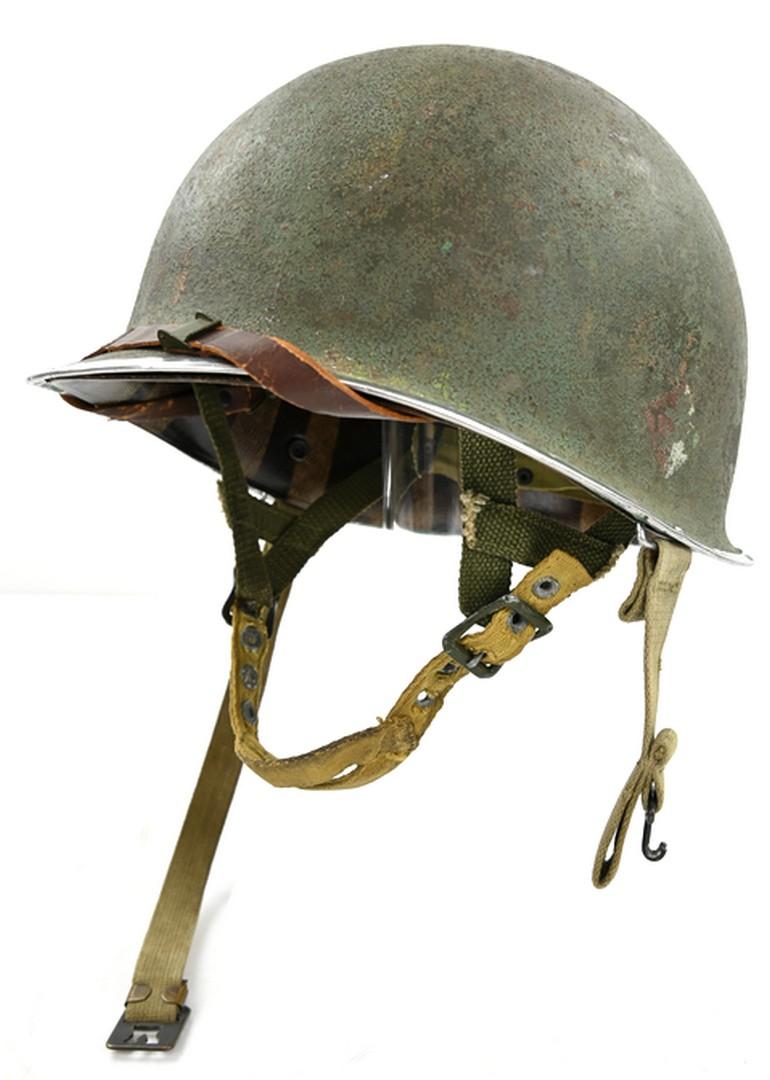 US WW2 307th Airborne Engineers Battalion Combat Helmet