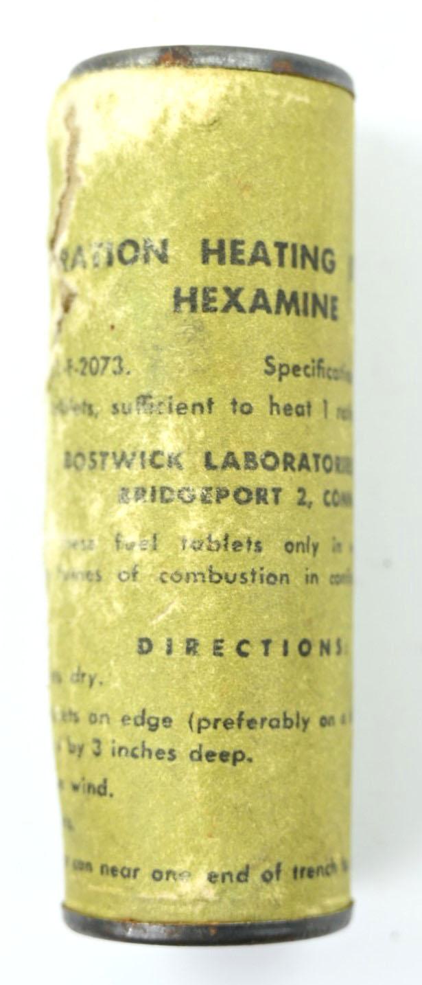 US WW2 Ration Heating Tube