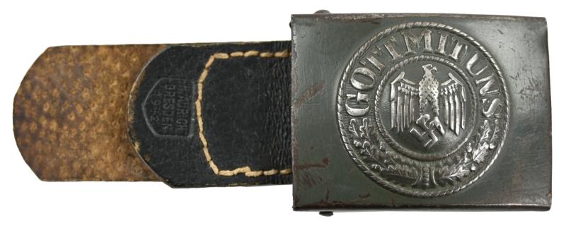 German WH Beltbuckle with Tab 'HA42'