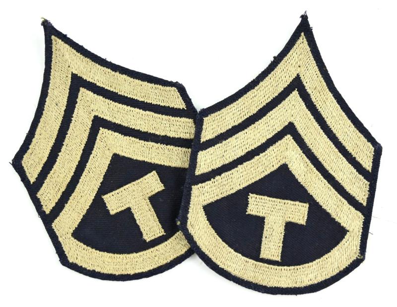 US WW2 T/3 Rank Chevron Set