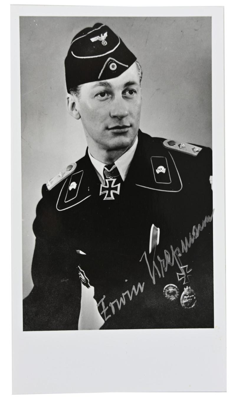 Signature of Waffen-SS KC Recipient Erwin Kreßmann