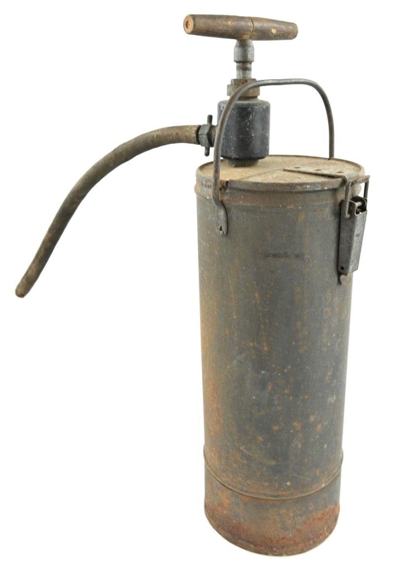 German Luftschutz Fire Fighters Handpump