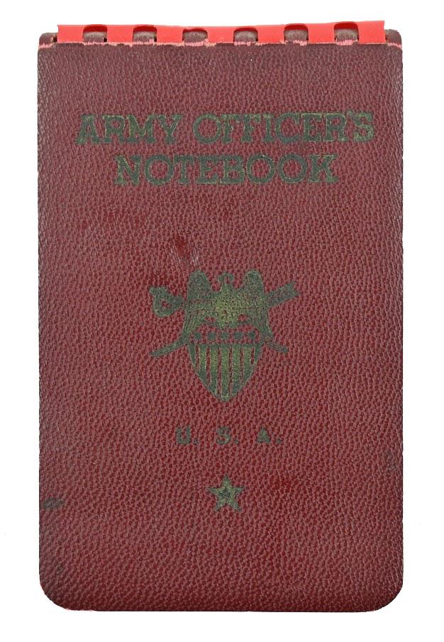 US WW2 Named Officer's Notebook