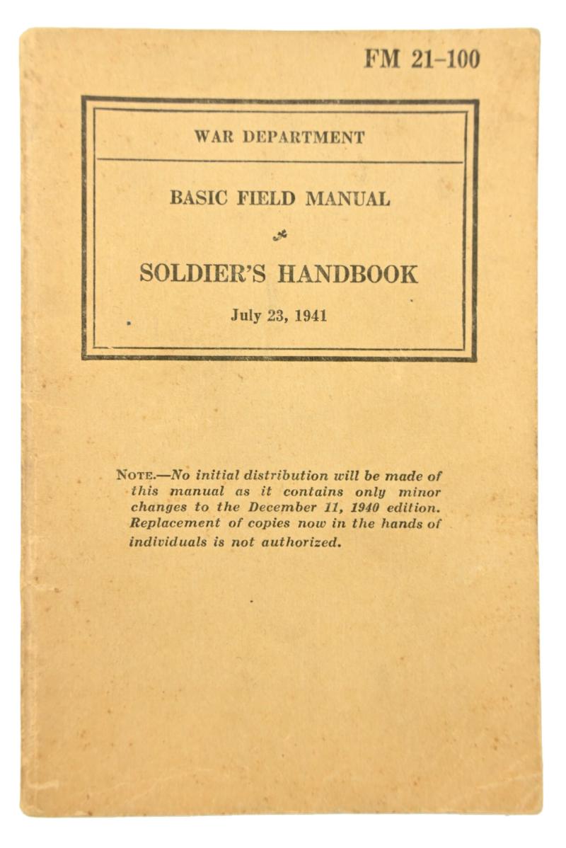 US WW2 Soldier's Handbook FM 21-100