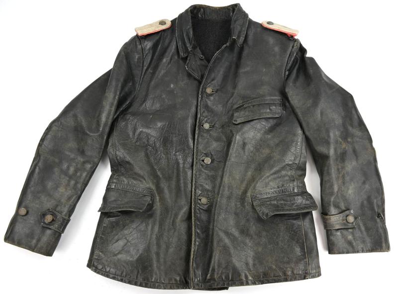 German WH Panzer Leather Jacket