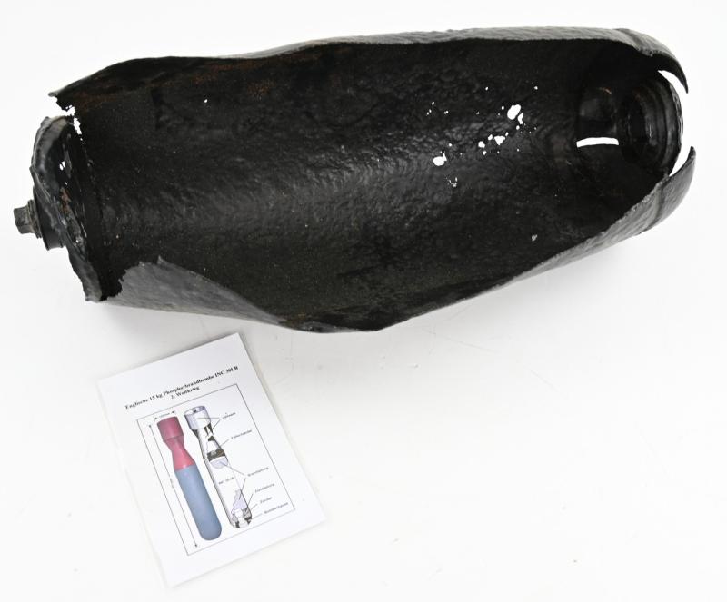 British WW2 Exploded Phosphor Bomb INC 30Lb