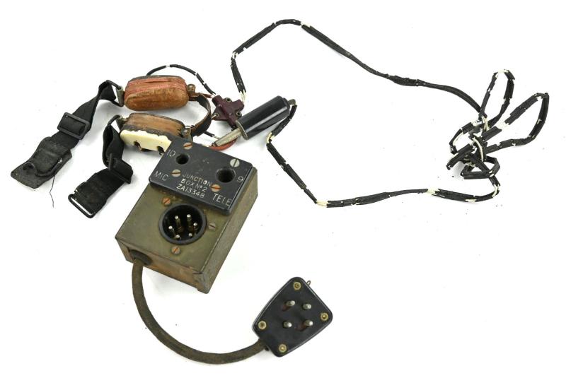 British WW2 Wireless Set No.38 Junction Box and troath Microphone