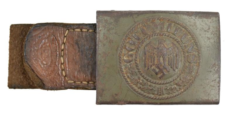 German WH Beltbuckle with Tab 'E.Schneider'