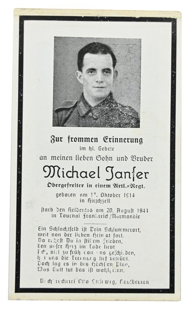 German WH Deathcard 'Michael Janker'