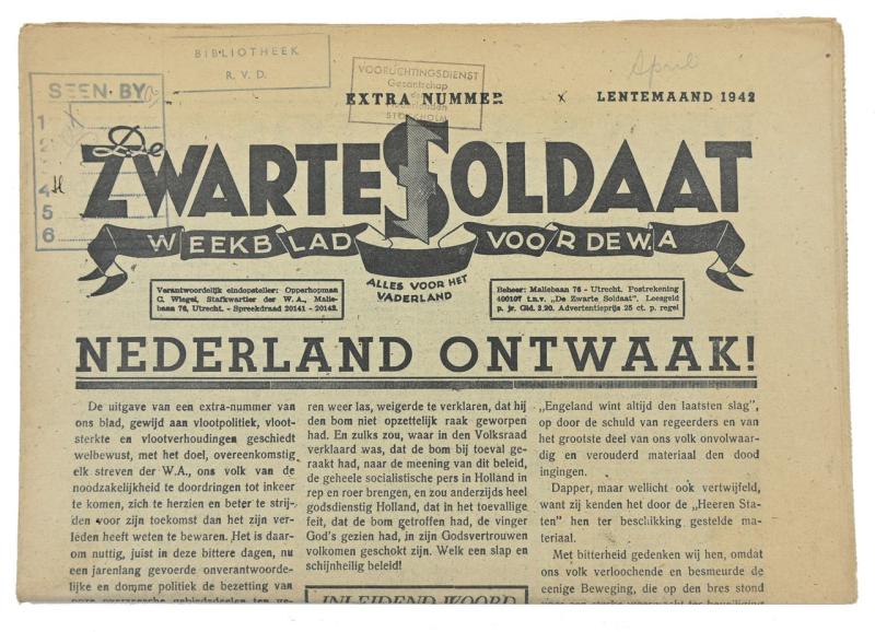 Dutch SS Magazine 'De Zwarte Soldaat' 1942