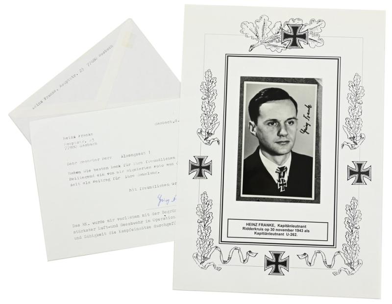 Signature of Kriegsmarine KC-Recipient 'Heinz Franke'