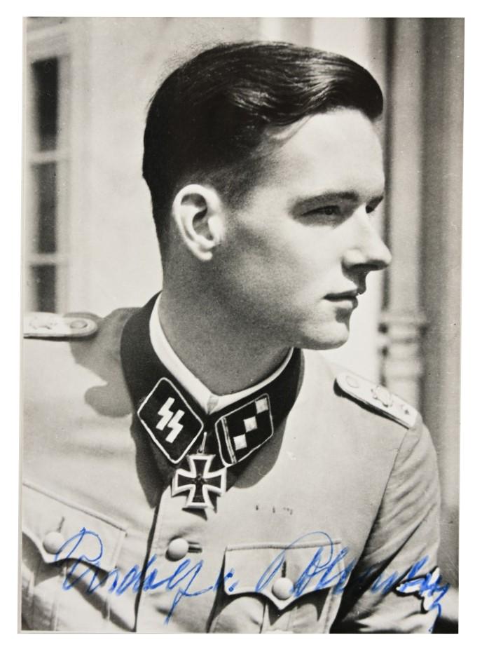 Signature of Waffen-SS KC Recipient 'Rudolf von Ribbentrop'