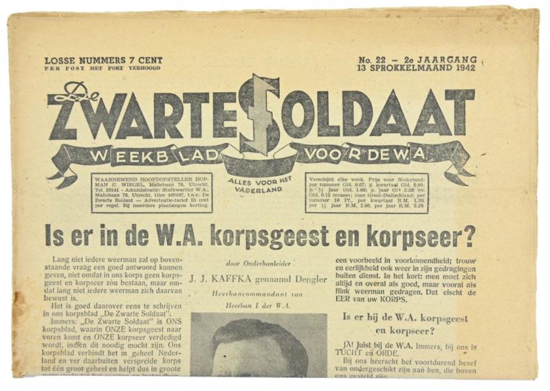 Dutch SS Magazine 'De Zwarte Soldaat' 1942