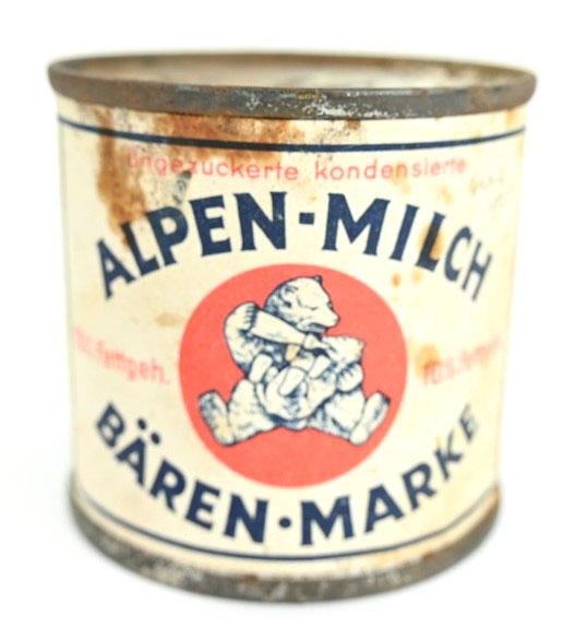 German Third Reich Era Tin Can of Alpenmilch