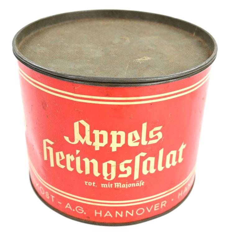 German Third Reich Era Tin Can of Herring Salad