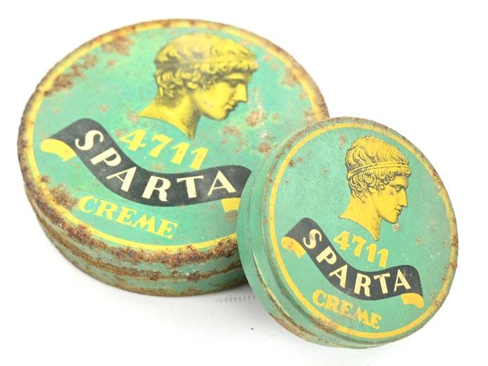 German Third Reich Era Sparta Creme Tin Cans