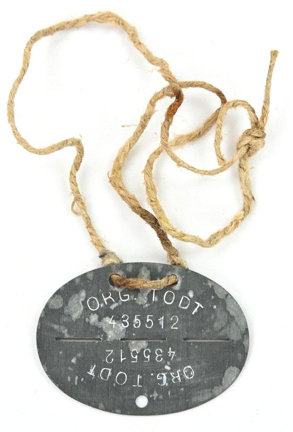 German Org. Todt Dog-Tag with Chain