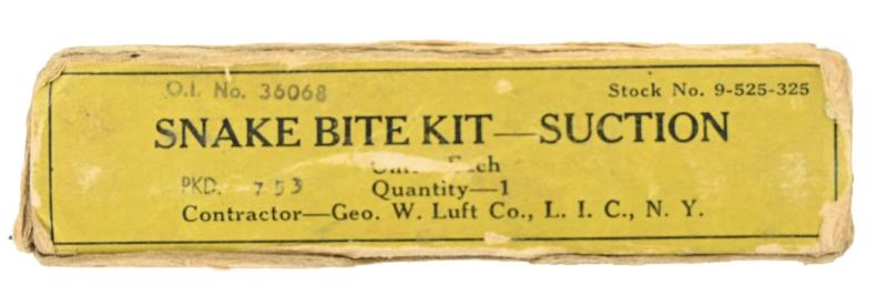 US WW2 Snake Bit Suction Kit