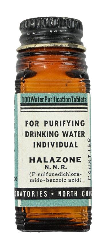 US WW2 Bottle of Purifying Tablets