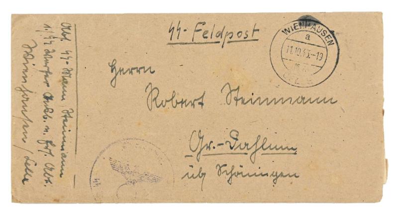 German Waffen-SS Feldpost Letter with Envelop