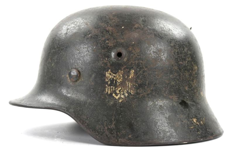 German WH M40 SD Helmet 'Combat Damage'