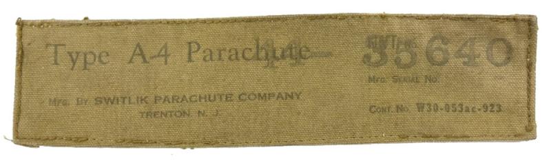 USAAF Type A-4 Parachute Chest Pack Marking