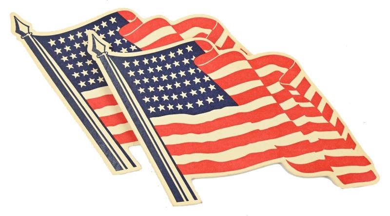 US WW2 War Bonds Stars & Stripes Flag Sticker Set