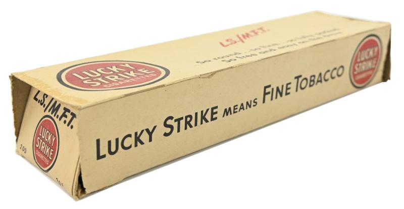 US WW2 Lucky Strike Cigarets Package Carton Box