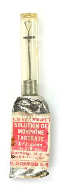 US WW2 Empty Medical Morphine Tartrate Tube