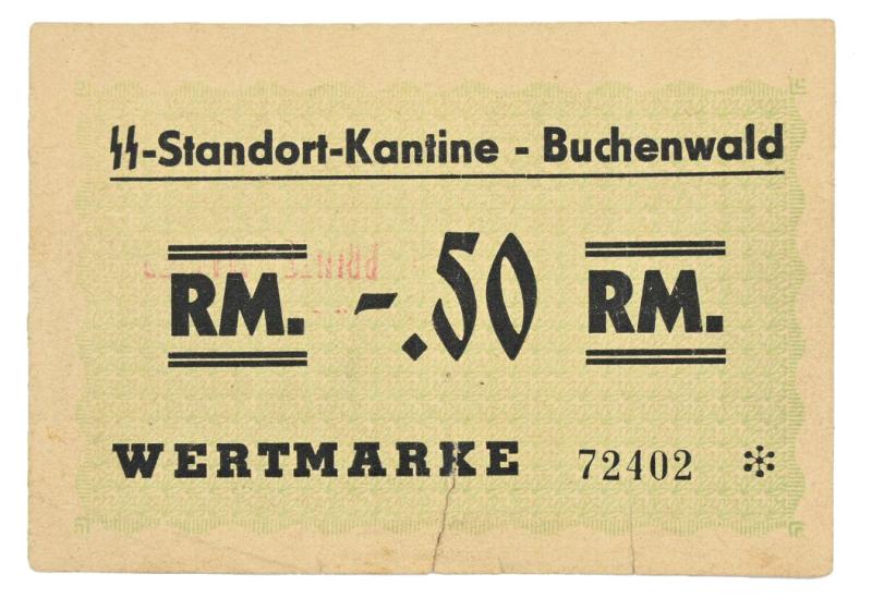 German SS Concentration Camp Banknote Buchenwald