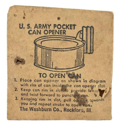 US WW2 Tin Can Opener