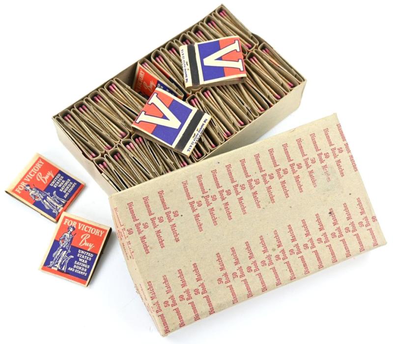 US WW2 Box of War Bonds Matchboxes