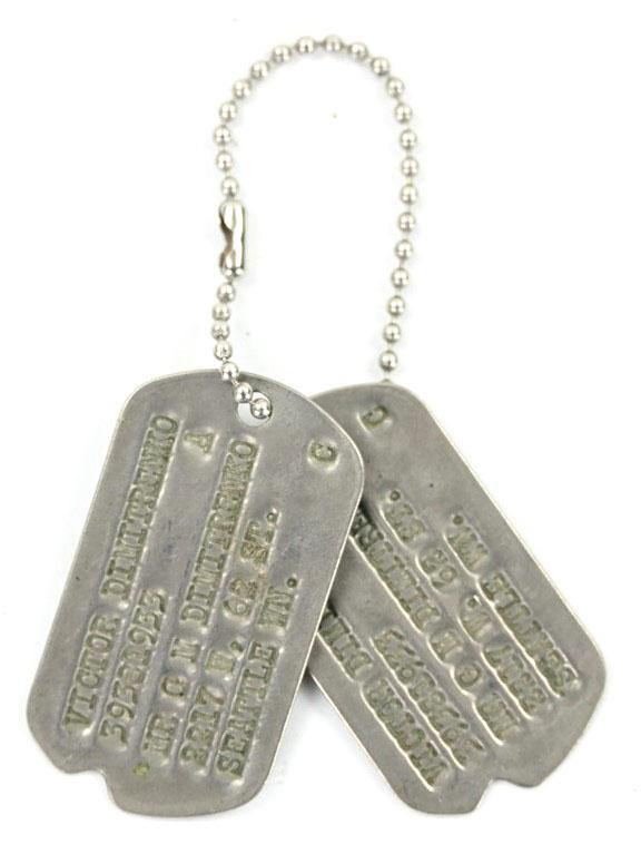 US WW2 Dog-Tag Set Victor Dimitrenko