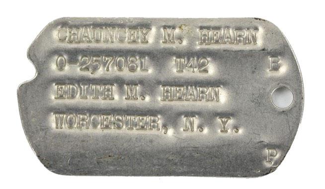 US WW2 Dog-Tag Colonel Chauney M. Hearn Corps of Engineers