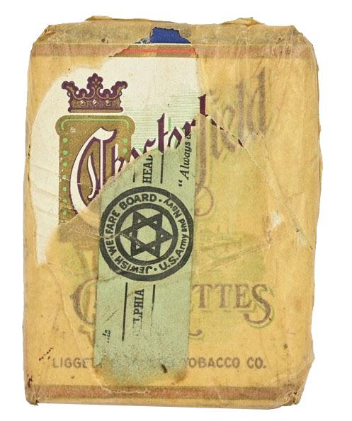 US WW2 Chesterfield Cigarets / Jewish Welfare Board