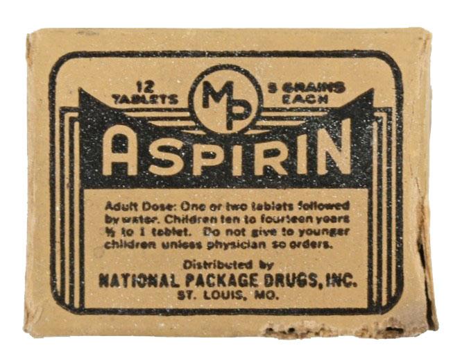 US WW2 Asperin Tablets package