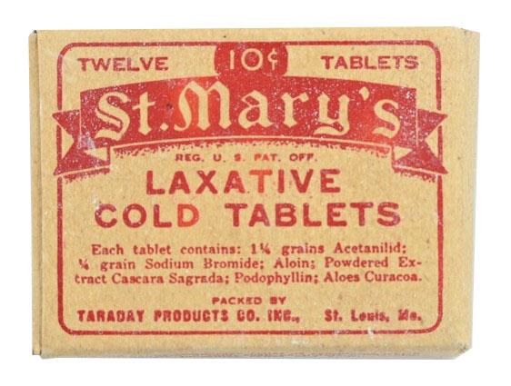 US WW2 Laxative Tablets package