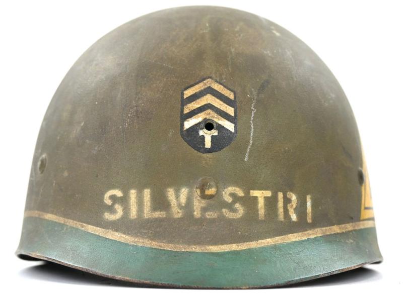 US WW2 13th Armored Division Helmet Liner HQ