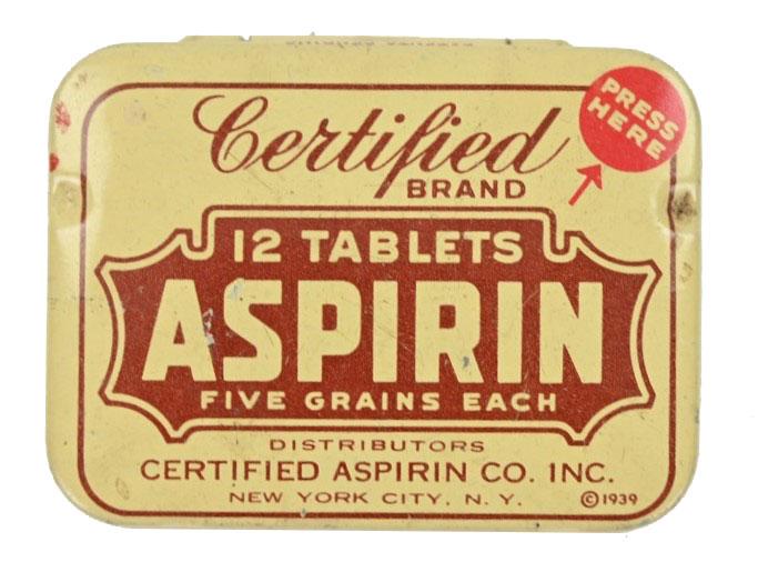 US WW2 Asperin Tablets package