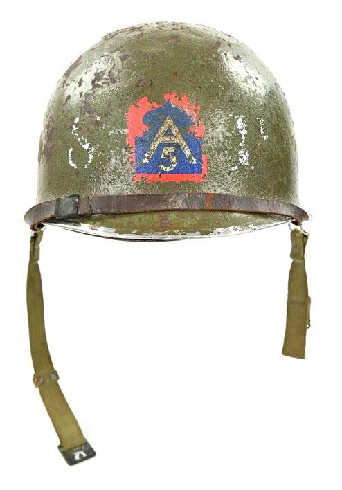 USN WW2 M1 5th Army Shore Patrol Helmet