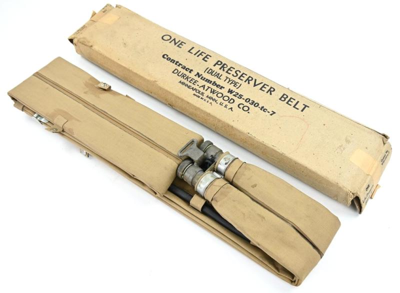 USN WW2 Boxed Life Preserver Belt 1944