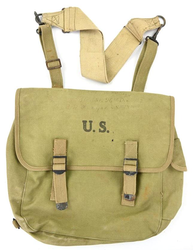 US WW2 M-1936 Rubberized Musset Bag 'Ervin J. Rothe'